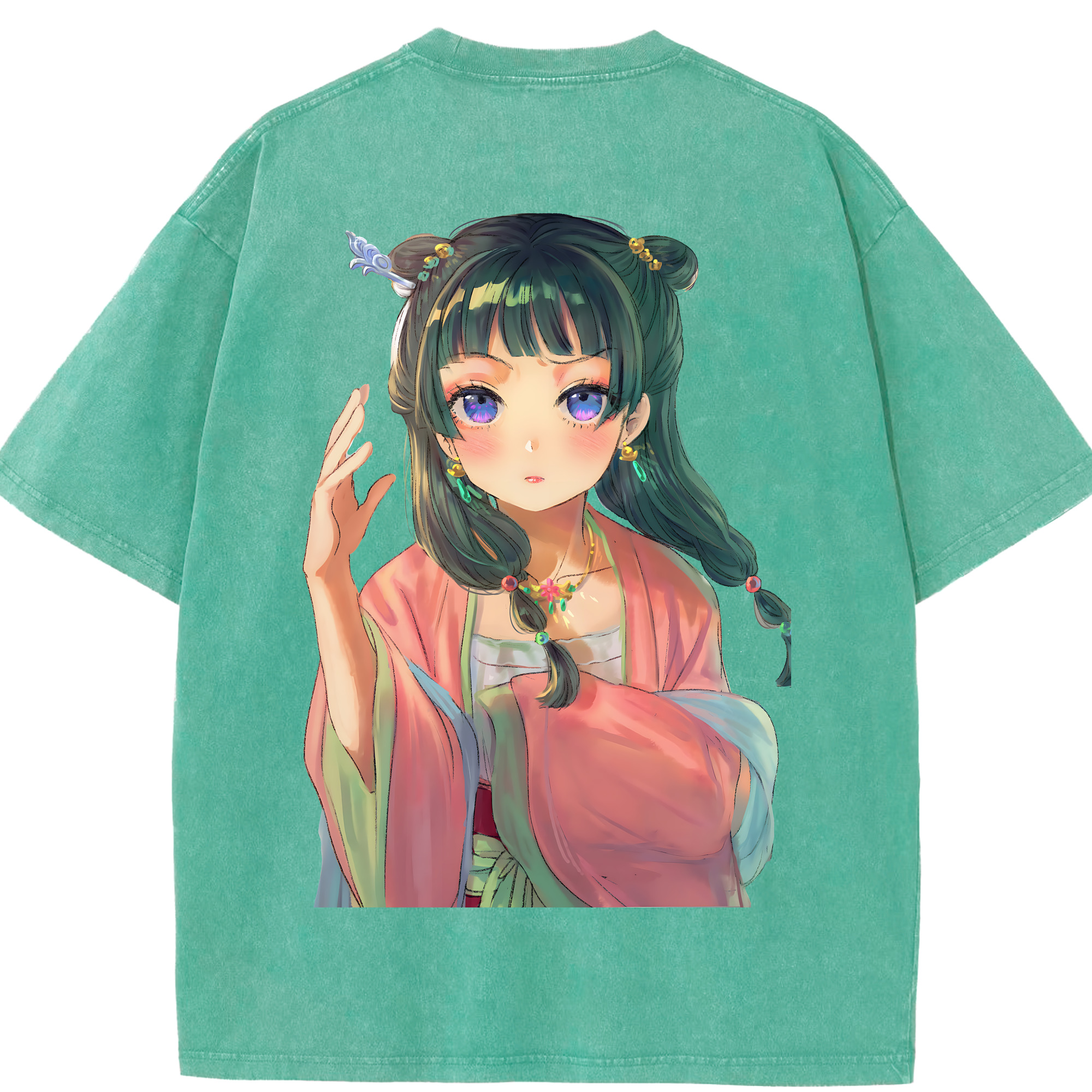 （画像用） 薬屋のひとりごと The Apothecary Diaries 綿100% ヴィンテージ風 半袖Tシャツ（背面プリント）
